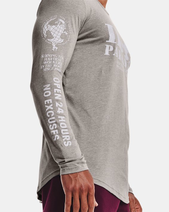 Men's Project Rock 24 Hours Long Sleeve in Gray image number 3